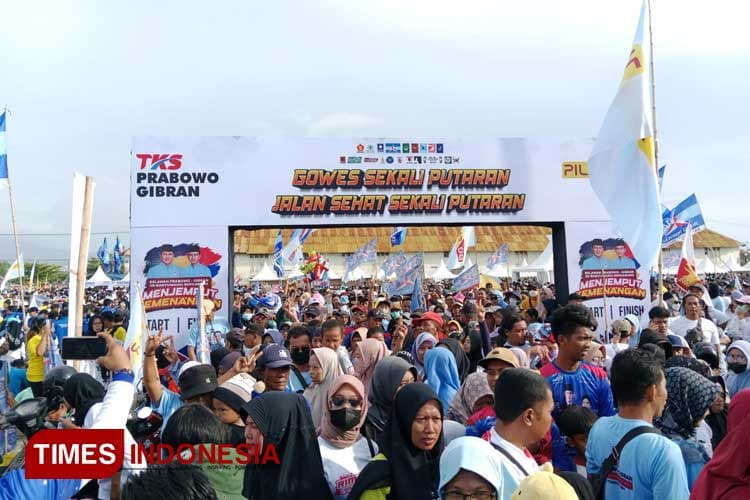 Gowes dan Jalan Sehat Sekali Putaran di Banyuwangi, Menangkan Prabowo-Gibran