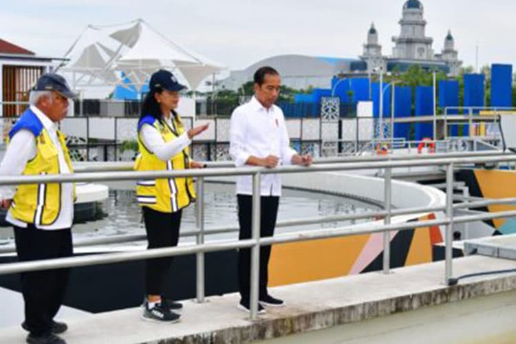 Resmikan SPAL-DT Losari, Jokowi: Tingkatkan Kualitas Air dan Kesehatan masyarakat