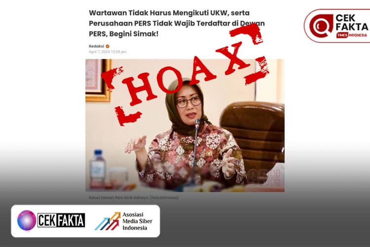 CEK FAKTA: Wartawan Tidak Harus UKW dan Perusahaan Pers Tidak Wajib Terdaftar di Dewan Pers, Benarkah?