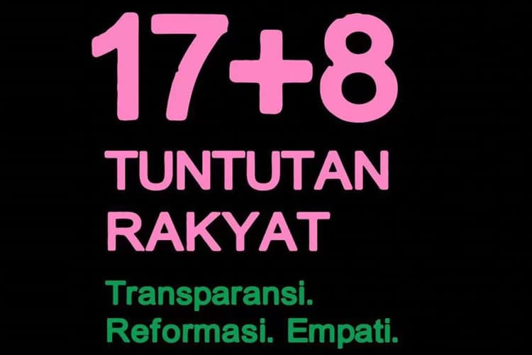 Viral 17+8 Tuntutan Rakyat, Ramai di Media Sosial hingga Dibawa ke DPR RI