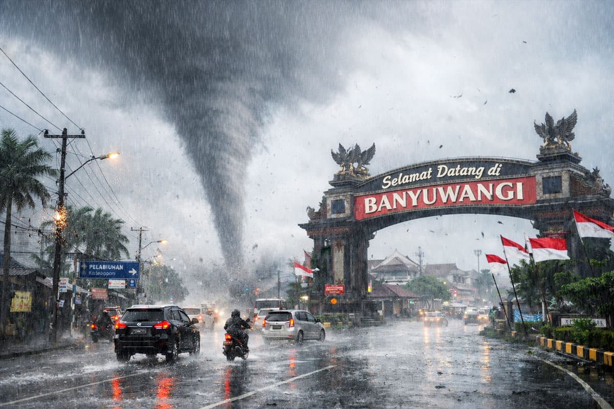 Banyuwangi Dibayangi Hujan Lebat dan Puting Beliung hingga 10 Maret 2026